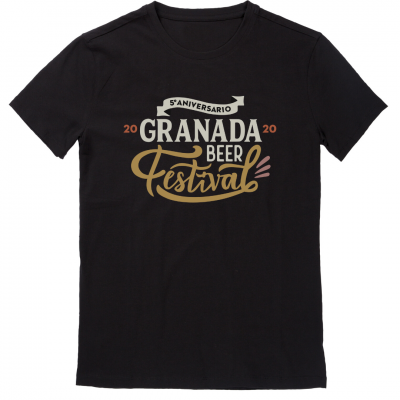Camiseta GBF - 5º Aniversario negra - Hacer Cerveza